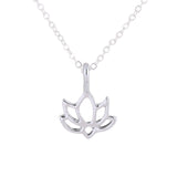 Gold and Silver Alloy Lotus Short Necklace
