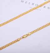 Personalized Men's 5MM Side 18K Gold Necklace