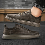 Trendy Pu Leather Men's Breathable Casual Trainers