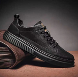 Trendy Pu Leather Men's Breathable Casual Trainers