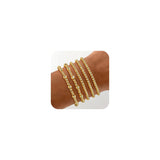 Wowshow Gold Bracelets for Women Gold Beaded Bracelets Gold Stack Bracelets Ball 14K Gold Plated Bracelet Stack Set Adjustable Gold Jewelry for Women (6.8 Inch)
