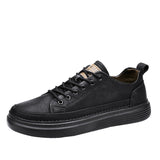 Trendy Pu Leather Men's Breathable Casual Trainers