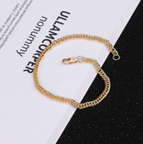 18K Gold Jewelry Set - Bracelet and Necklace
