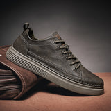Trendy Pu Leather Men's Breathable Casual Trainers