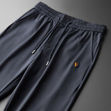 Black Summer Men's Quick-Drying Polo and Trousers Set