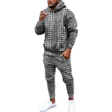 Mens Tracksuits 2 Piece Stree Running Teenager Outfits Athletic Pullover Drawstring Matching Set High Wasit Wide Leg Sweatpants Fashion Sports Sweatsuit Warm Up Streewear