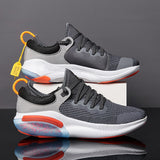 Men's Breathable Mesh Trainers - Trendy Lace Up Running Shoes