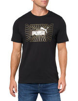 PUMA Mens Graphic T-Shirt Black/Foil
