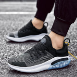 Men's Breathable Mesh Trainers - Trendy Lace Up Running Shoes